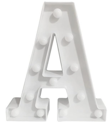 Lettre alphabet à led personnalisée avec fleurs - Modèle 100% personnalisable selon vos souhaits