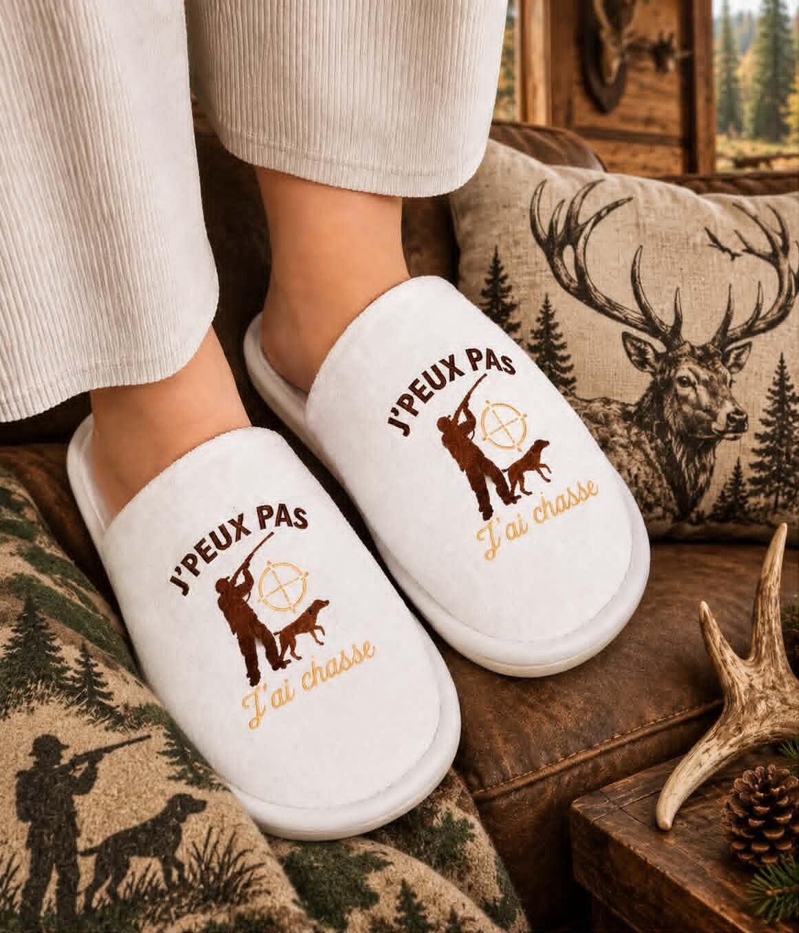 Chaussons personnalisé - Modèle chasseur