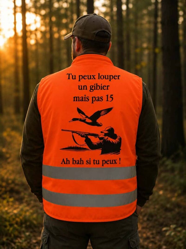 Gilet de sécurité personnalisé - Modèle chasseur avec canard