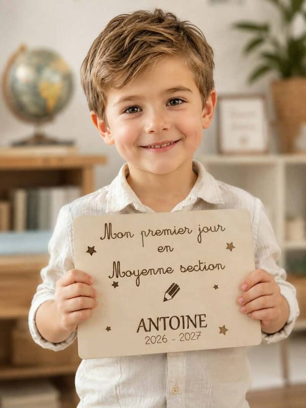 Pancarte rentrée scolaire (non réutilisable) - Modèle classique
