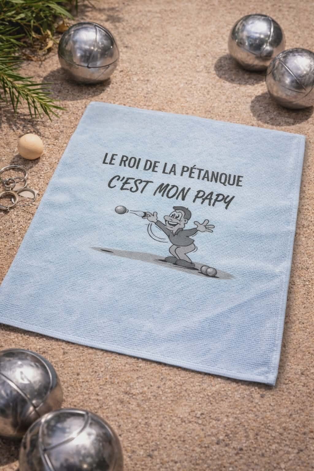 Chiffon personnalisé - Modèle joueur de pétanque 2