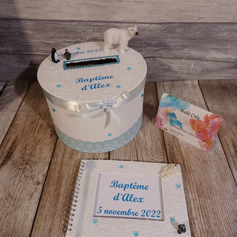 Thème ours polaire - Blanc/Bleu