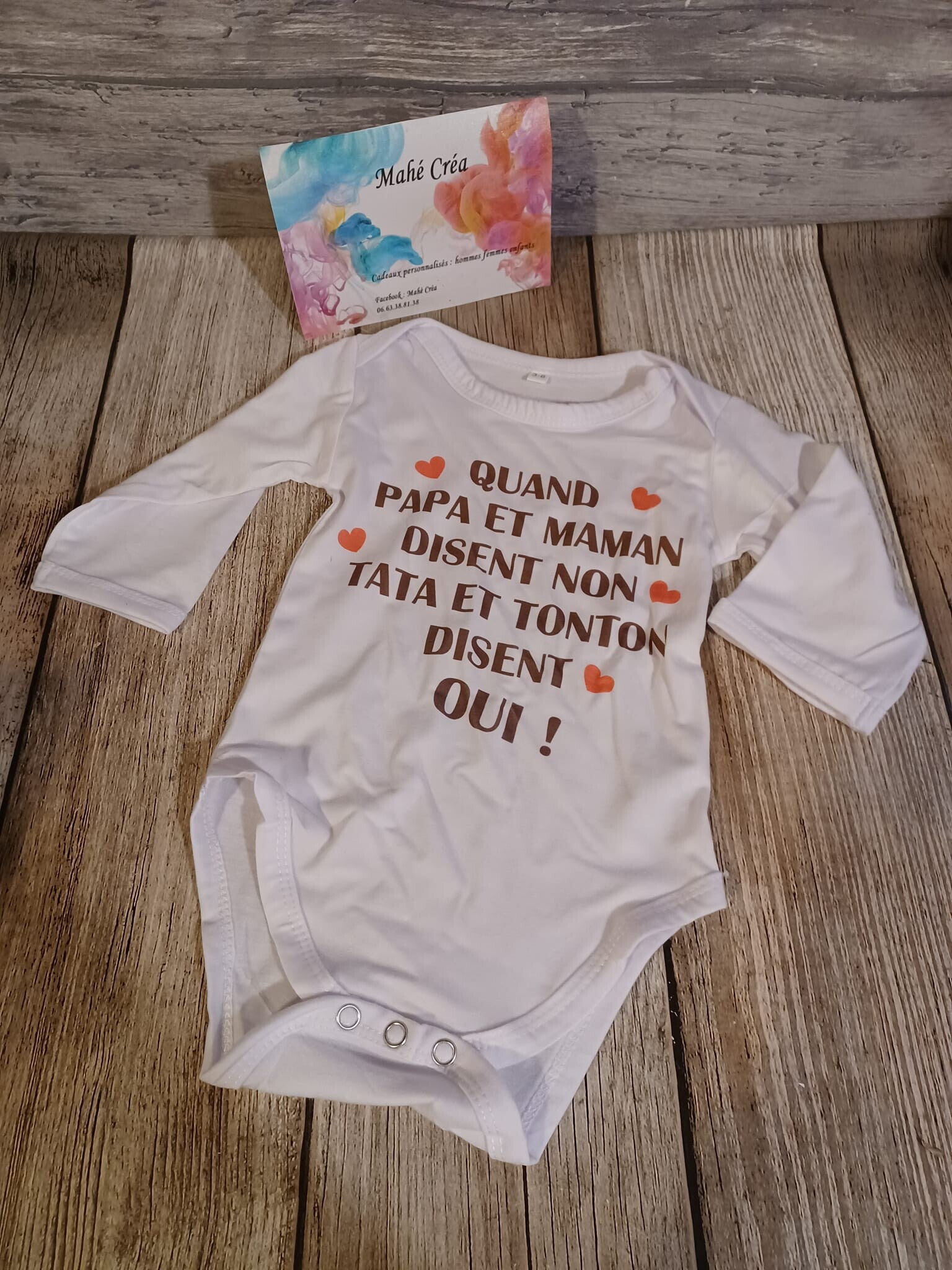 Body personnalisé - Modèle petit coeur