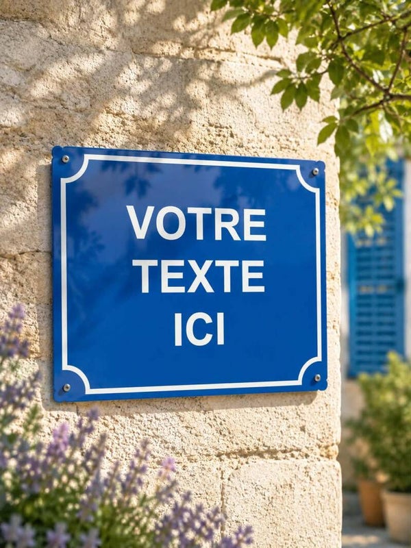 Plaque de rue personnalisée - Modèle texte