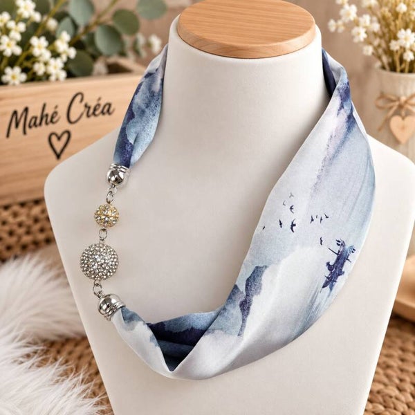 Foulard aimanté strass - Taille adulte