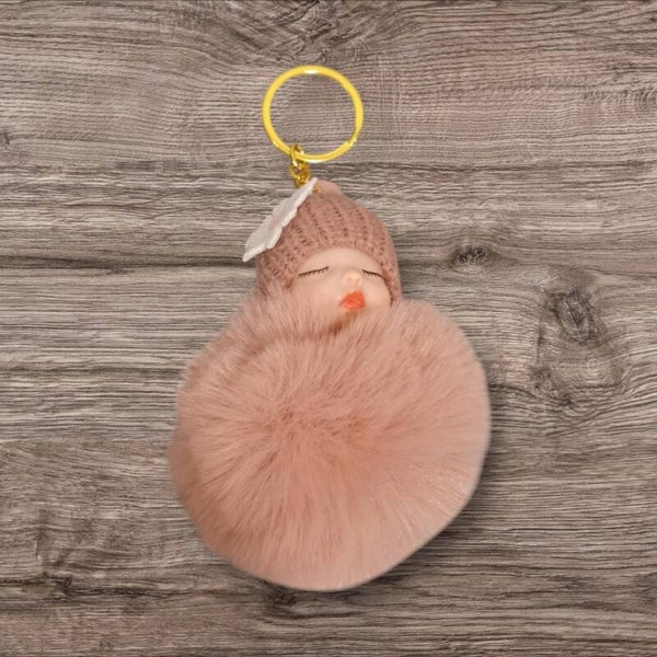 Porte clef pompon - Modèle bébé
