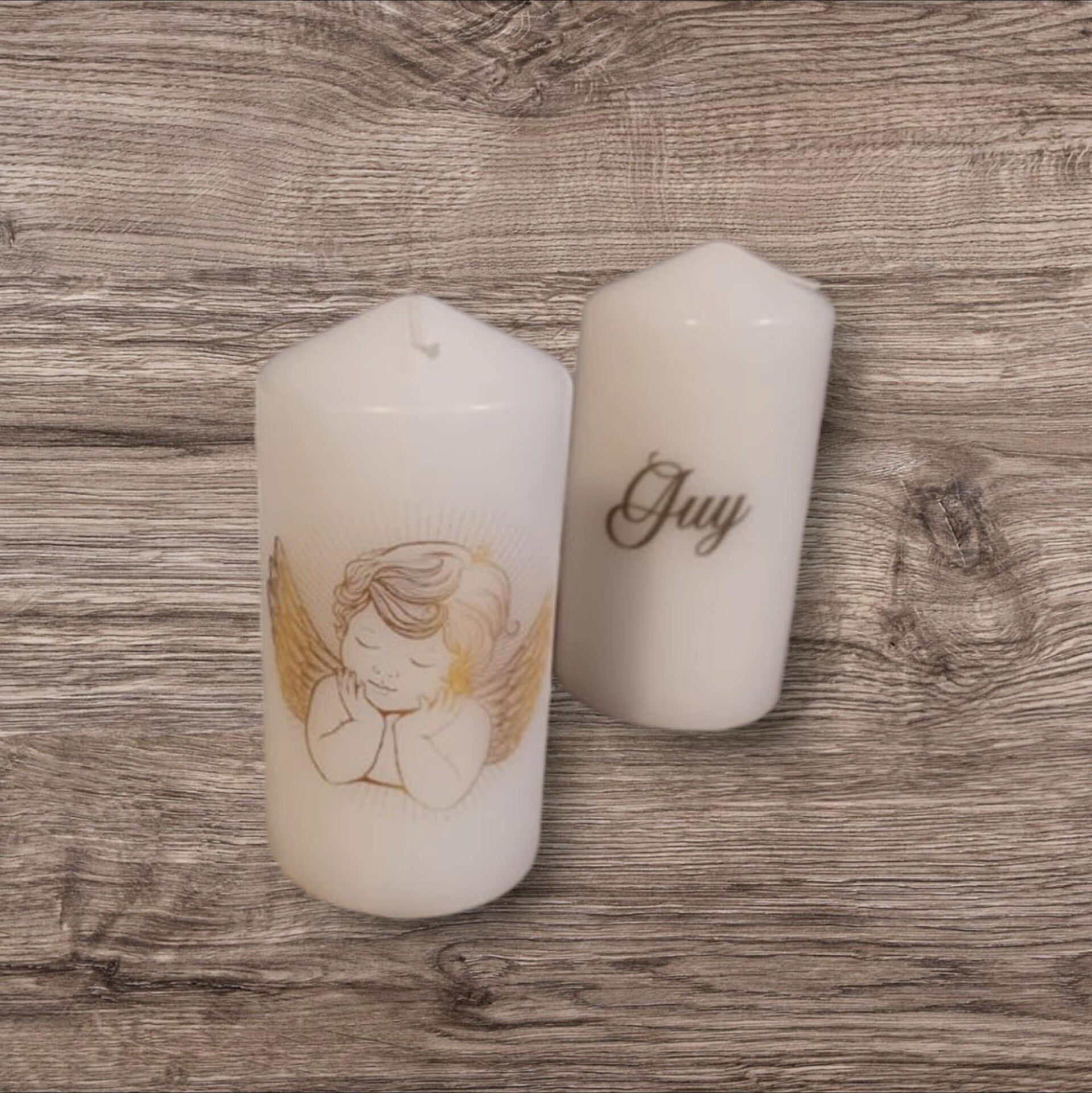 Bougie personnalisée - Modèle ange