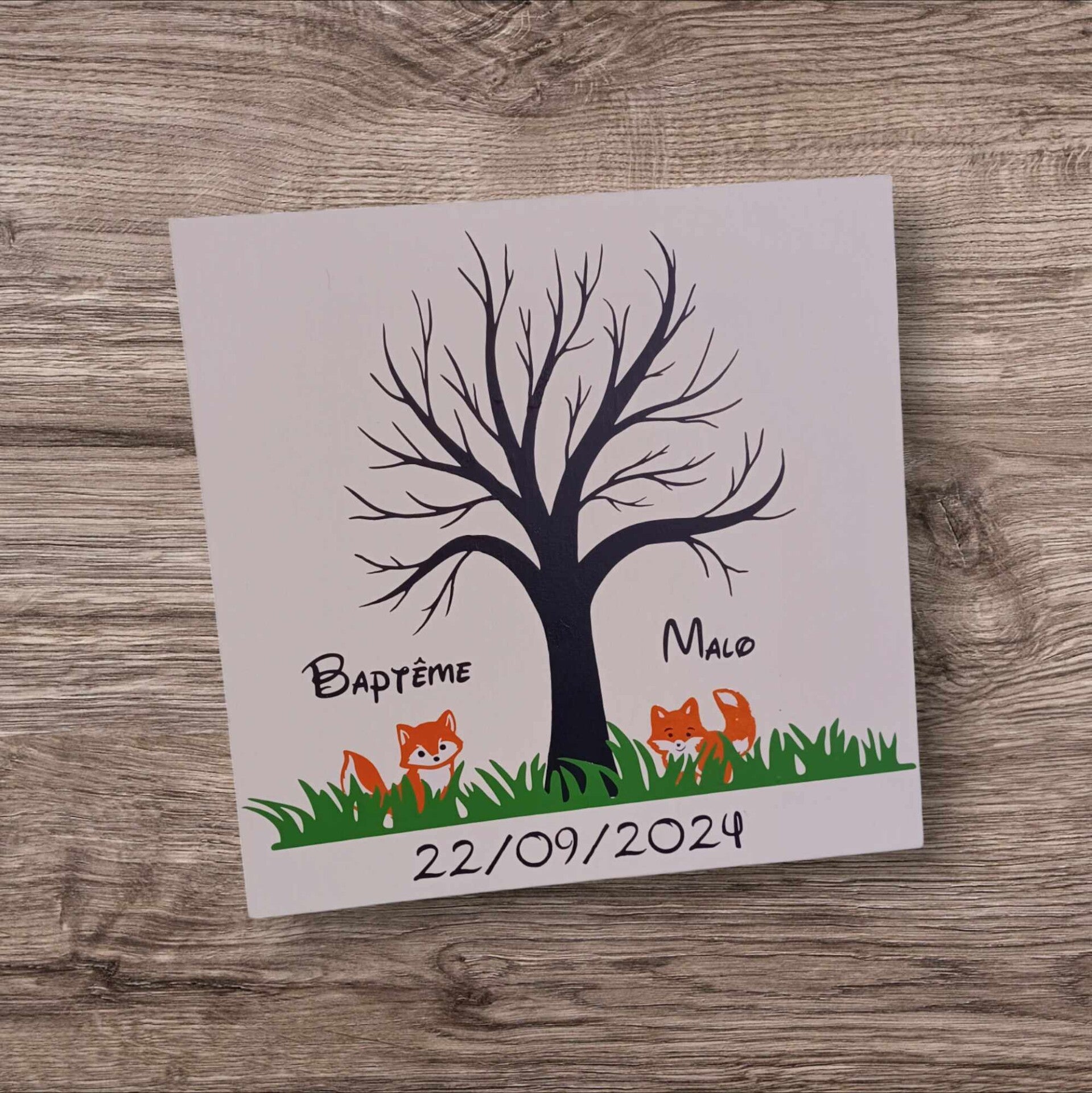 Arbre à empreinte personnalisé - Modèle renard