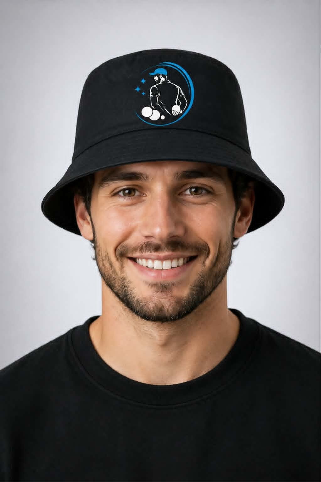 Bob adulte personnalisé - Modèle logo homme pétanque