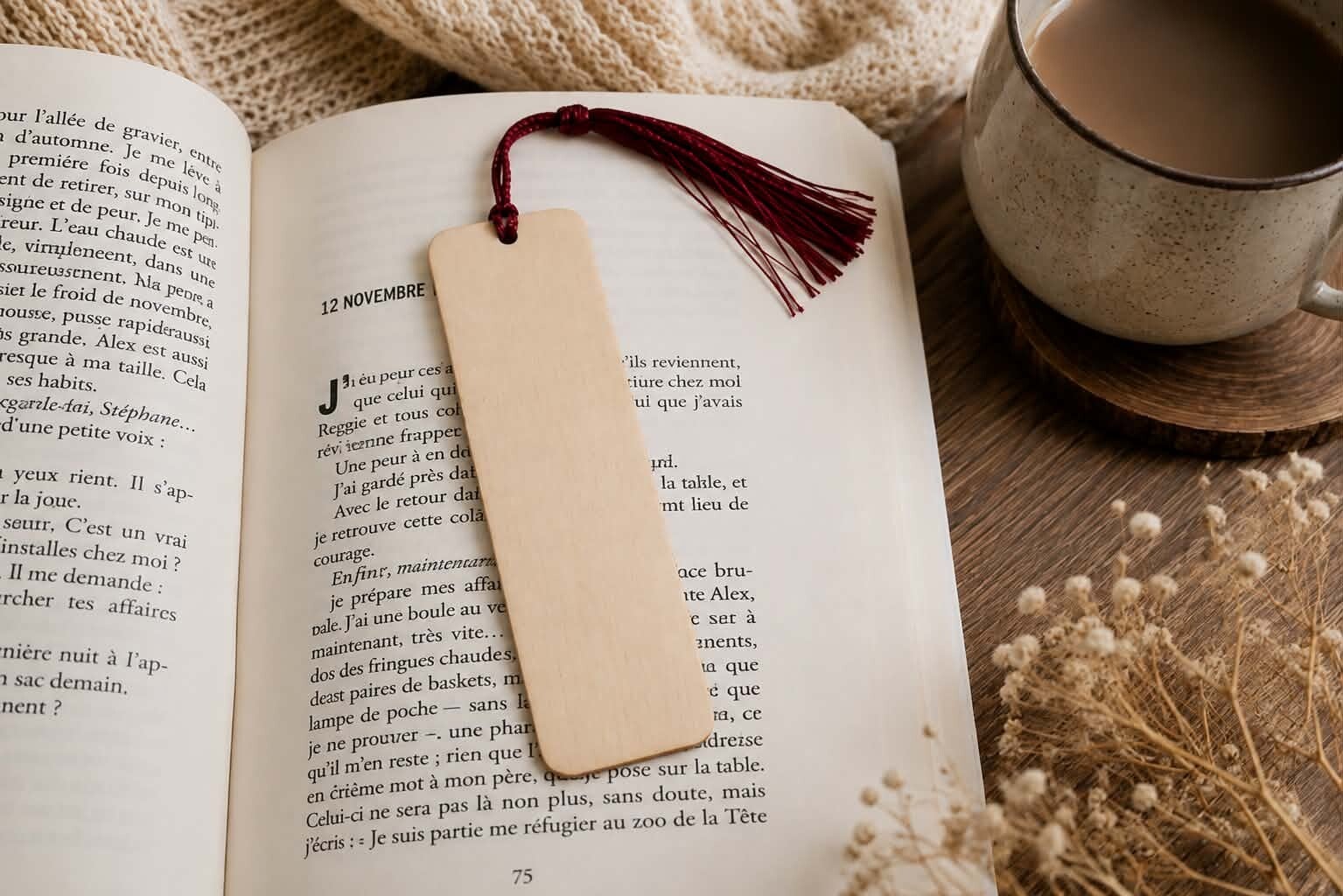 Marque page en bois personnalisé - Modèle 100% personnalisable selon vos souhaits