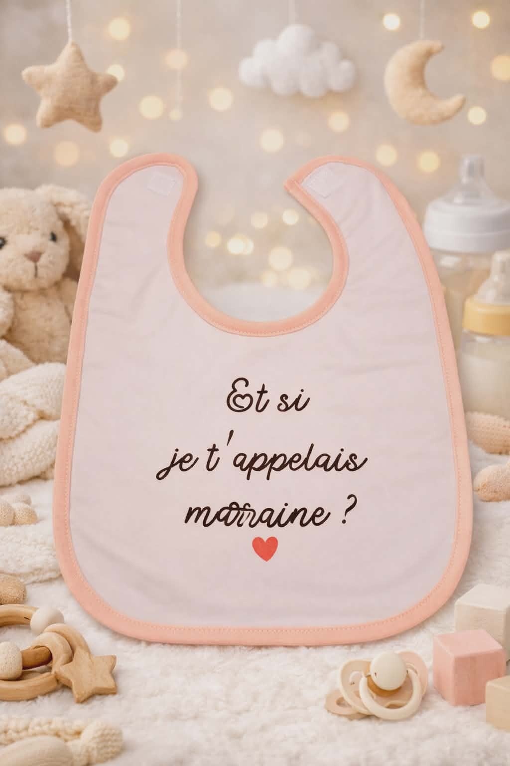 Bavoir personnalisé - Modèle petit coeur