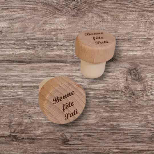 Bouchon de vin personnalisé - Modèle texte