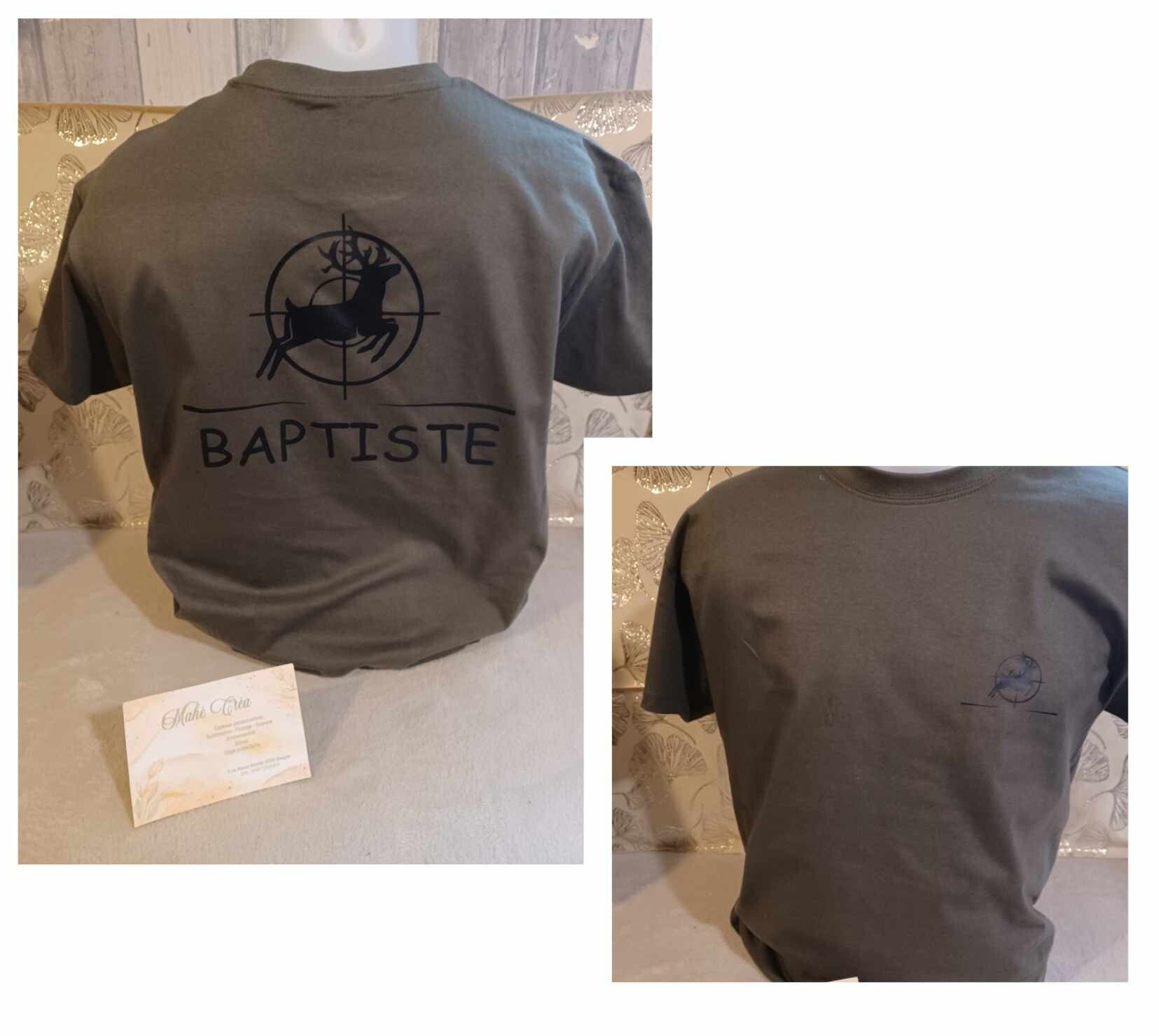 T-shirt adulte personnalisé - Modèle cerf avec cible