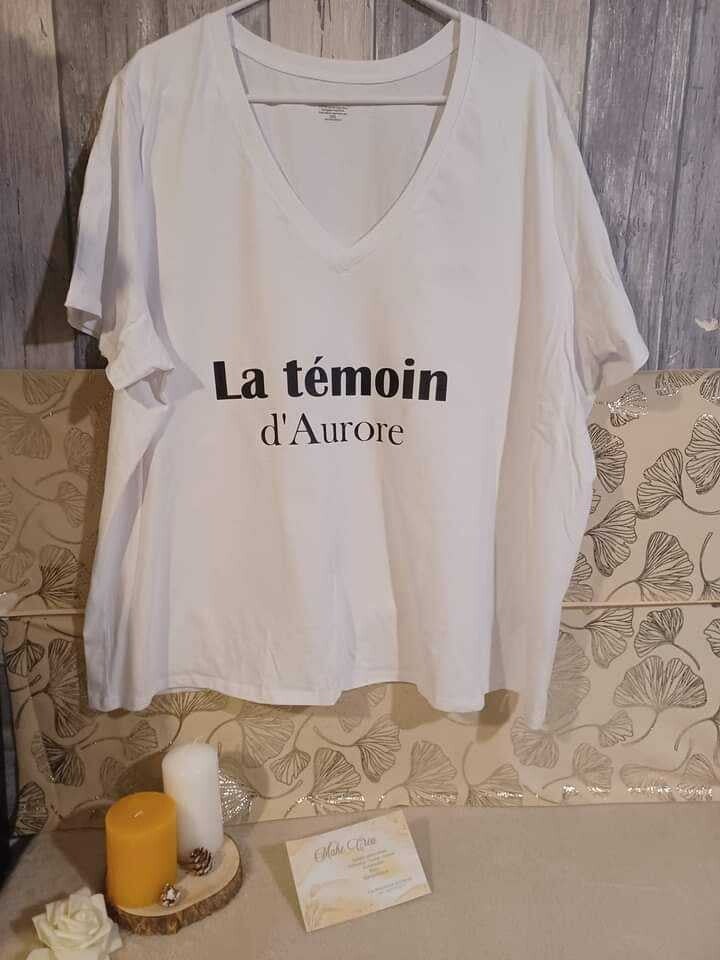 T-shirt unisexe adulte blanc sublimation - Modèle texte