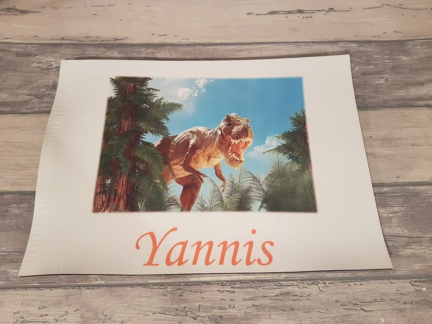 Set de table personnalisé - Modèle dinosaure