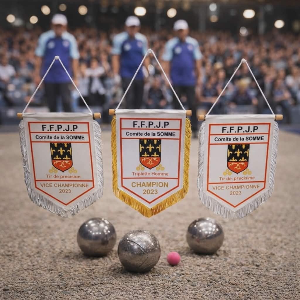 Fanion personnalisé - Modèle encadrement avec logo