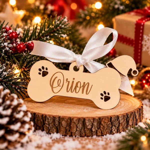 Décoration de Noël en bois - Suspension  os