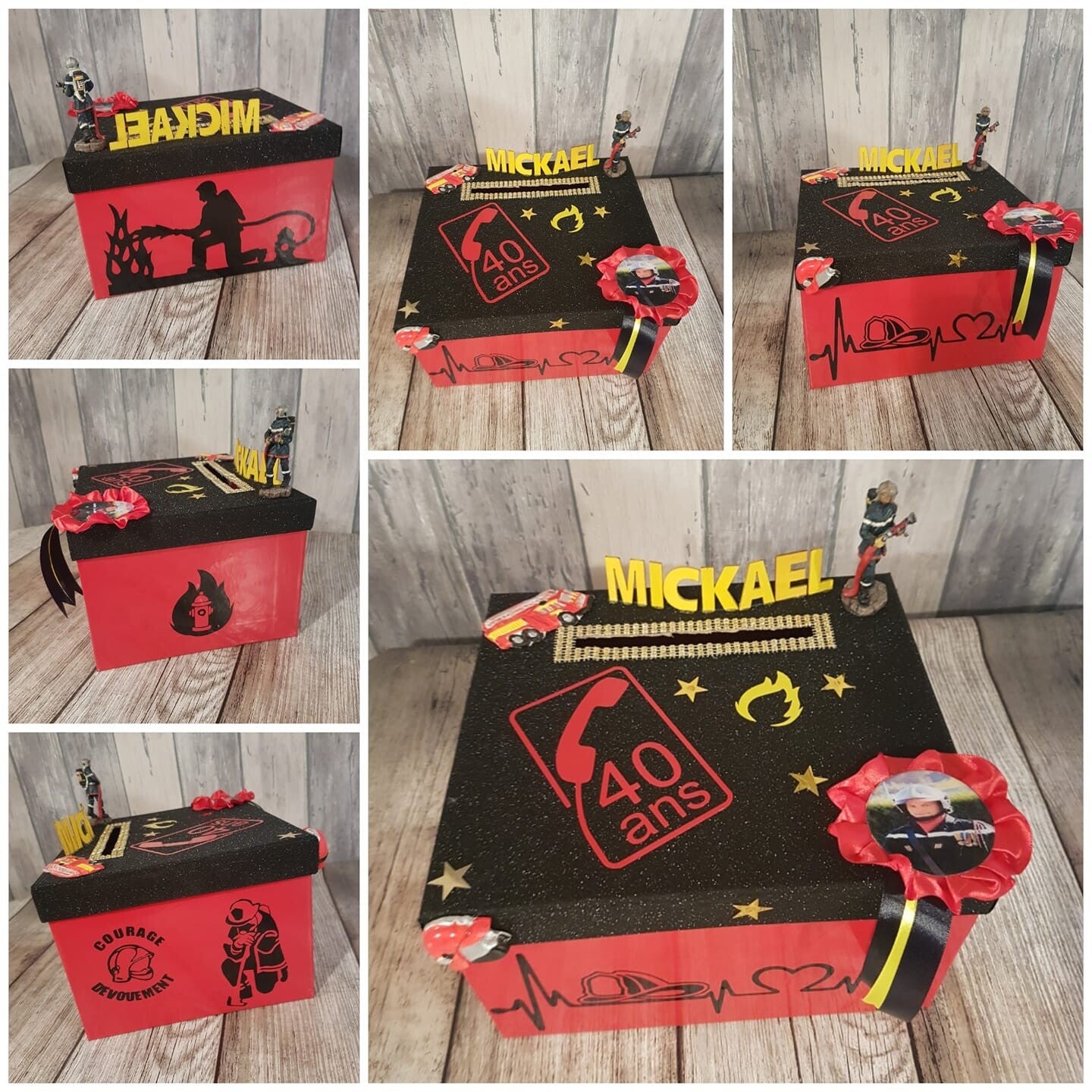 Thème pompier - Rouge/Noir/Jaune