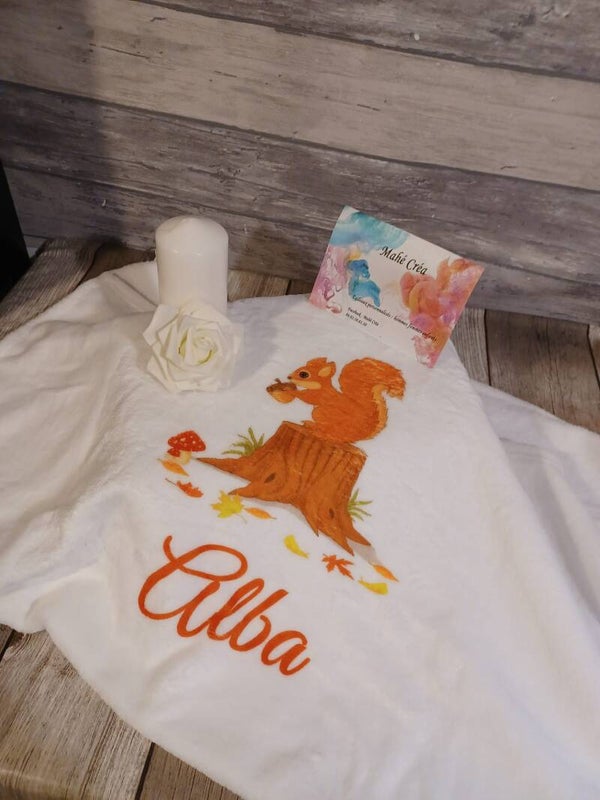 Couverture personnalisée - Modèle ecureuil