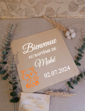Planche en bois personnalisée - Modèle renard
