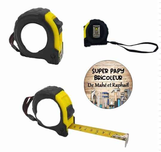 Mètre personnalisé - Modèle fond outils de bricolage