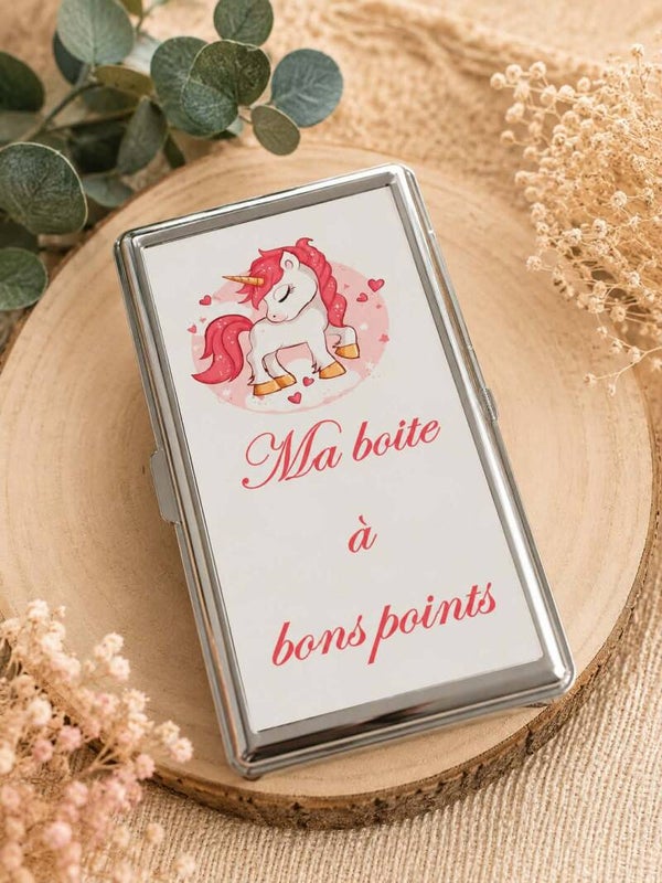 Boîte à bons points personnalisée - Modèle licorne 2