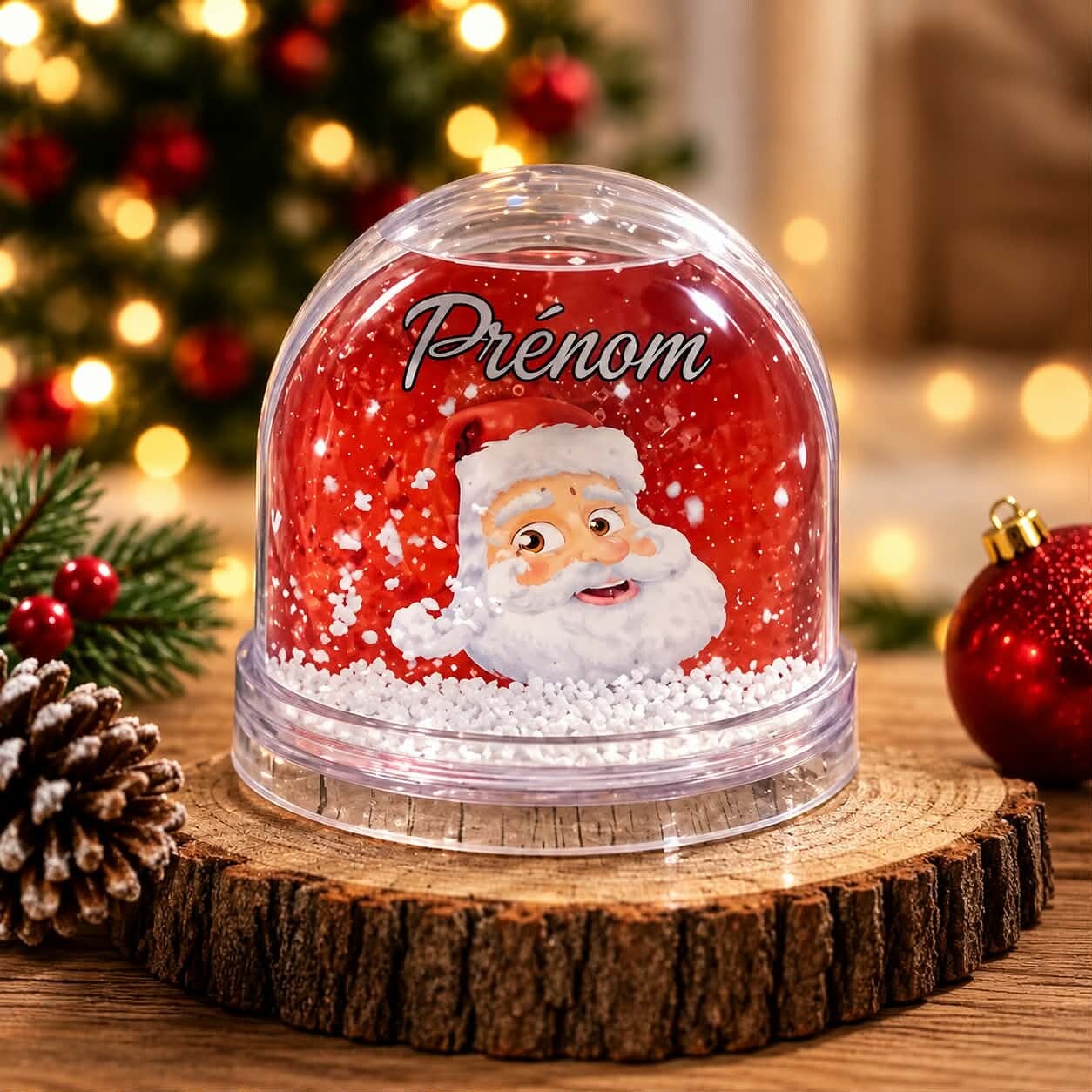 Boule à neige personnalisée - Modèle Père Noël