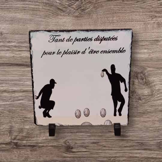 Ardoise personnalisée - Modèle terrain de pétanque