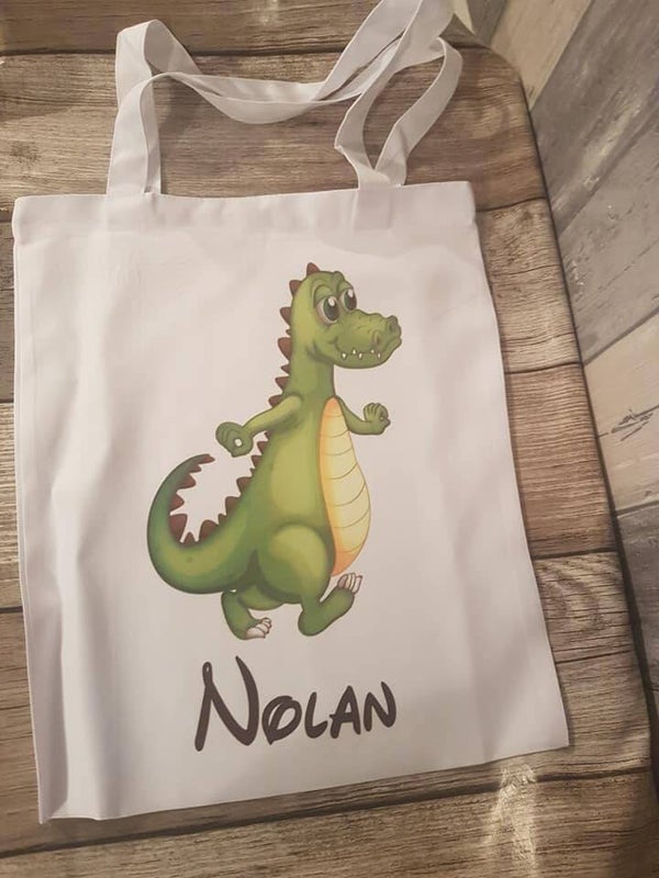Tote bag personnalisé - Modèle dinosaure