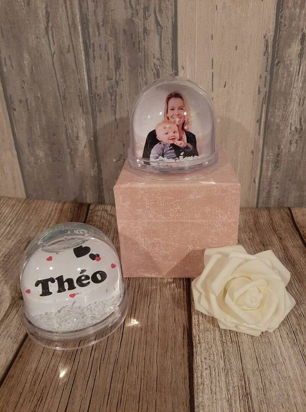 Boule à neige personnalisée - Modèle petit coeur