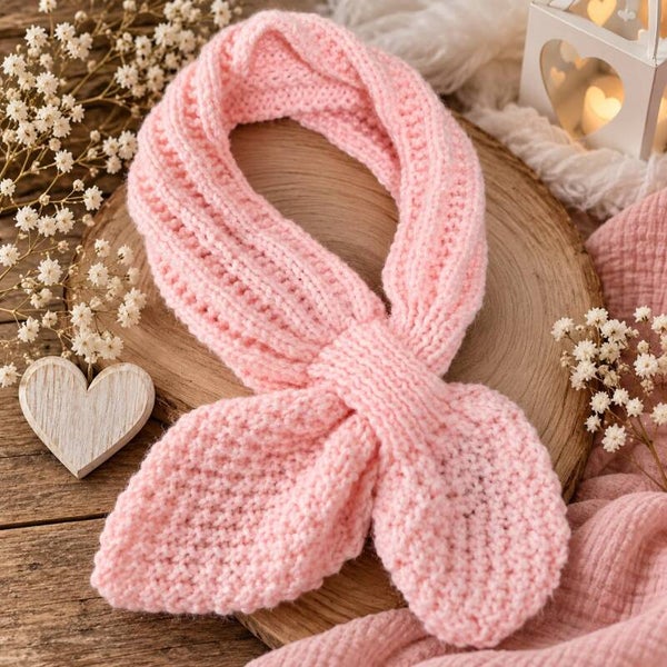 Echarpe bébé - Uni rose pâle - 0/4 ans