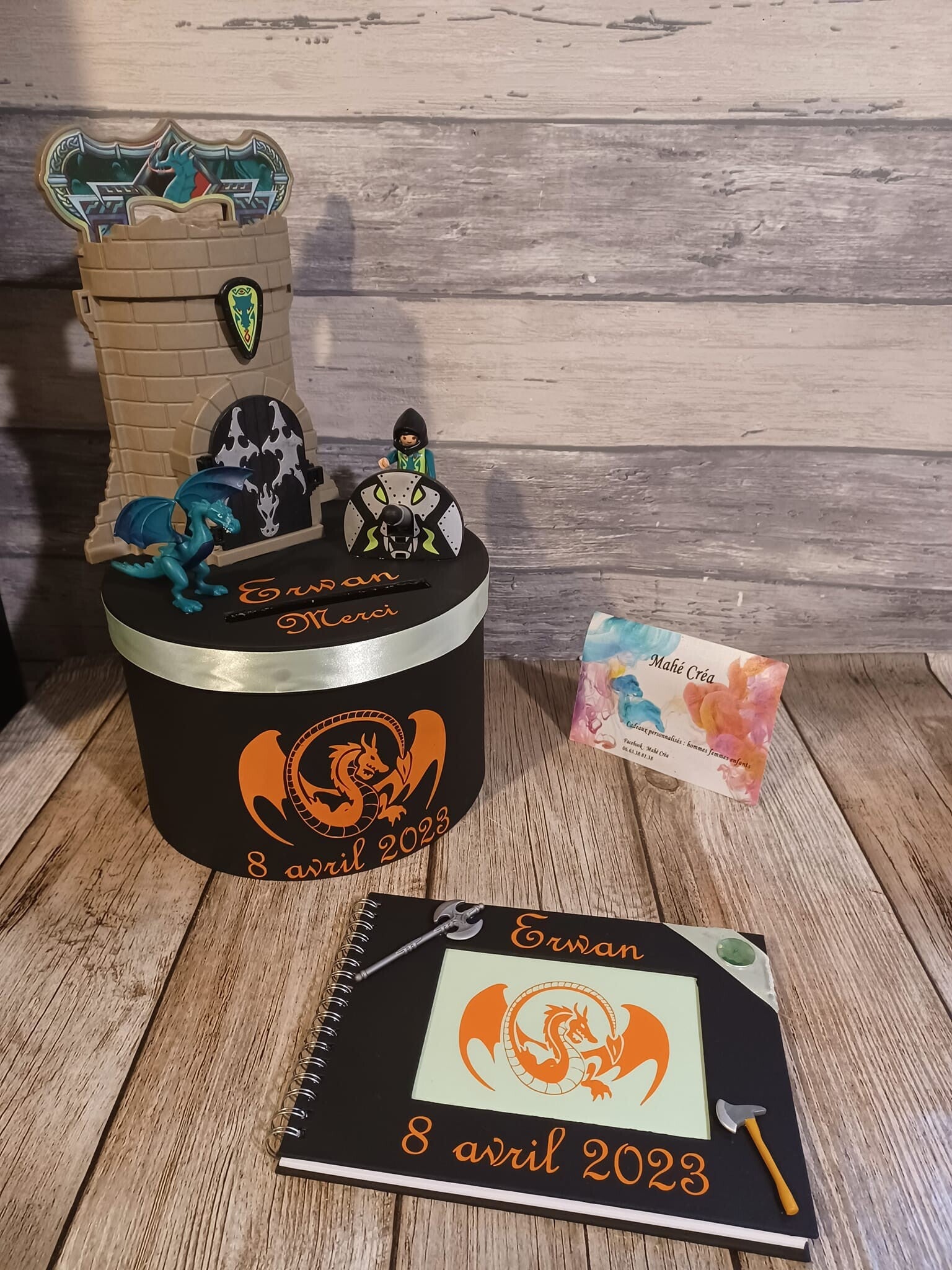 Thème chevalier et dragon - noir/orange