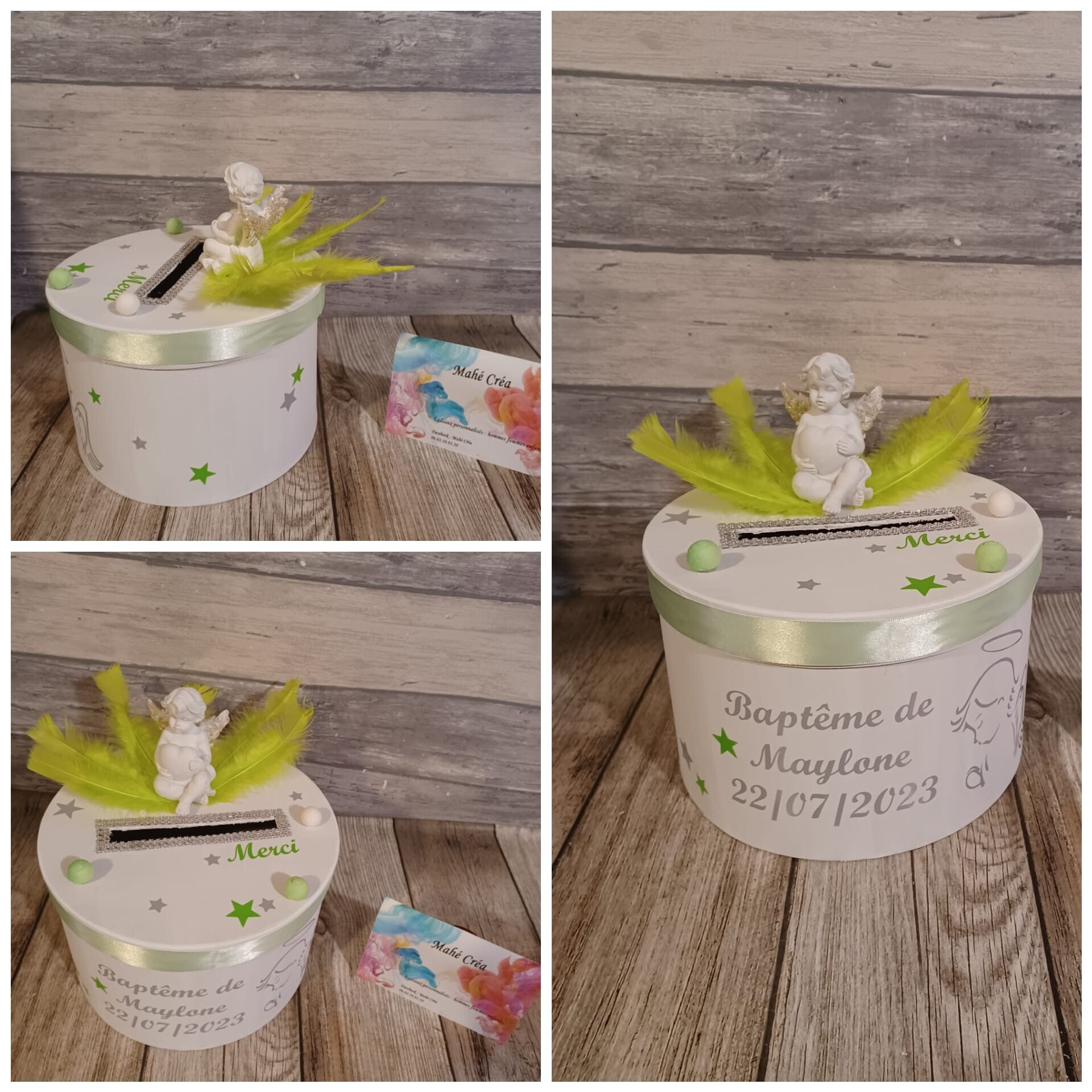 Thème ange - Blanc/Vert anis