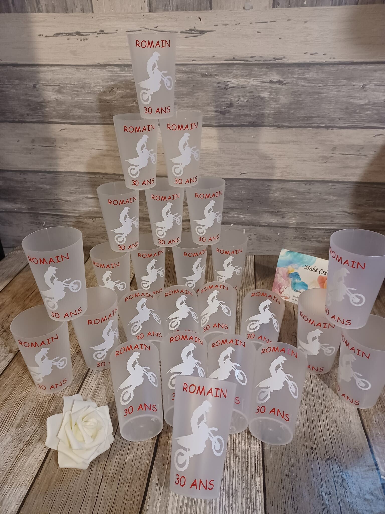 Gobelet personnalisé vinyle adhésif - Modèle moto