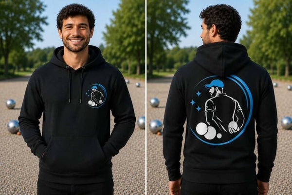 Sweat adulte unisexe couleur flocage - Modèle logo homme pétanque
