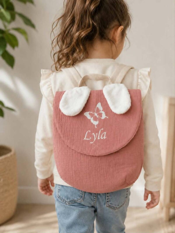 Sac à dos lapin personnalisé - Modèle papillon