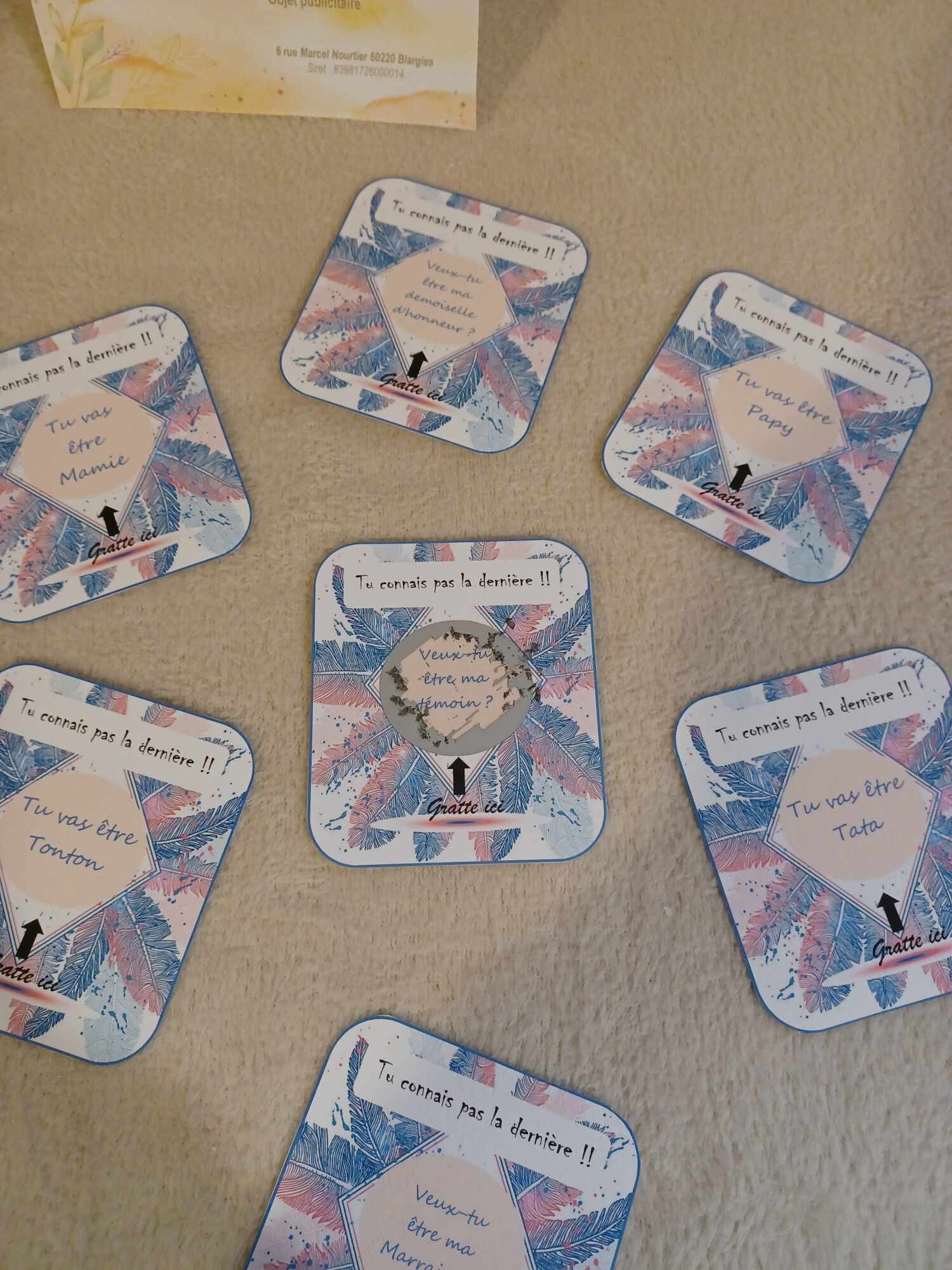 Ticket à gratter personnalisé - Modèle plume