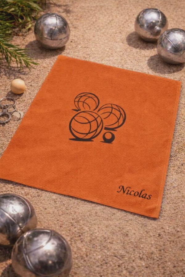 Chiffon personnalisé - Modèle triplette boules avec cochonnet