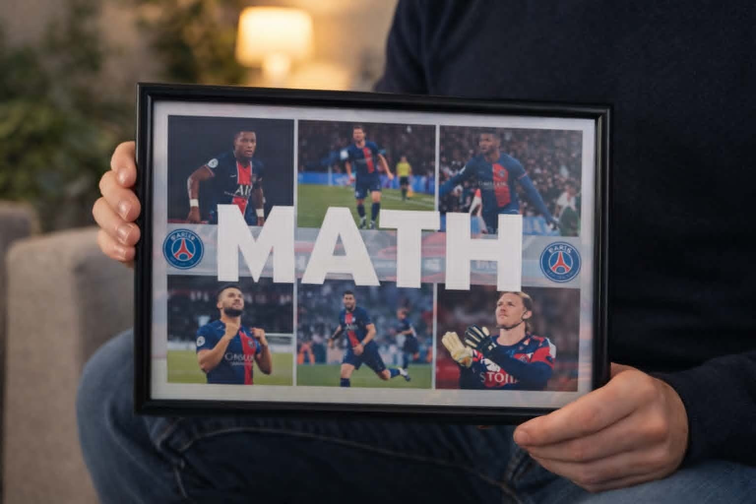 Affiche personnalisée sportive avec 6 photos - Modèle 100% personnalisable selon vos souhaits