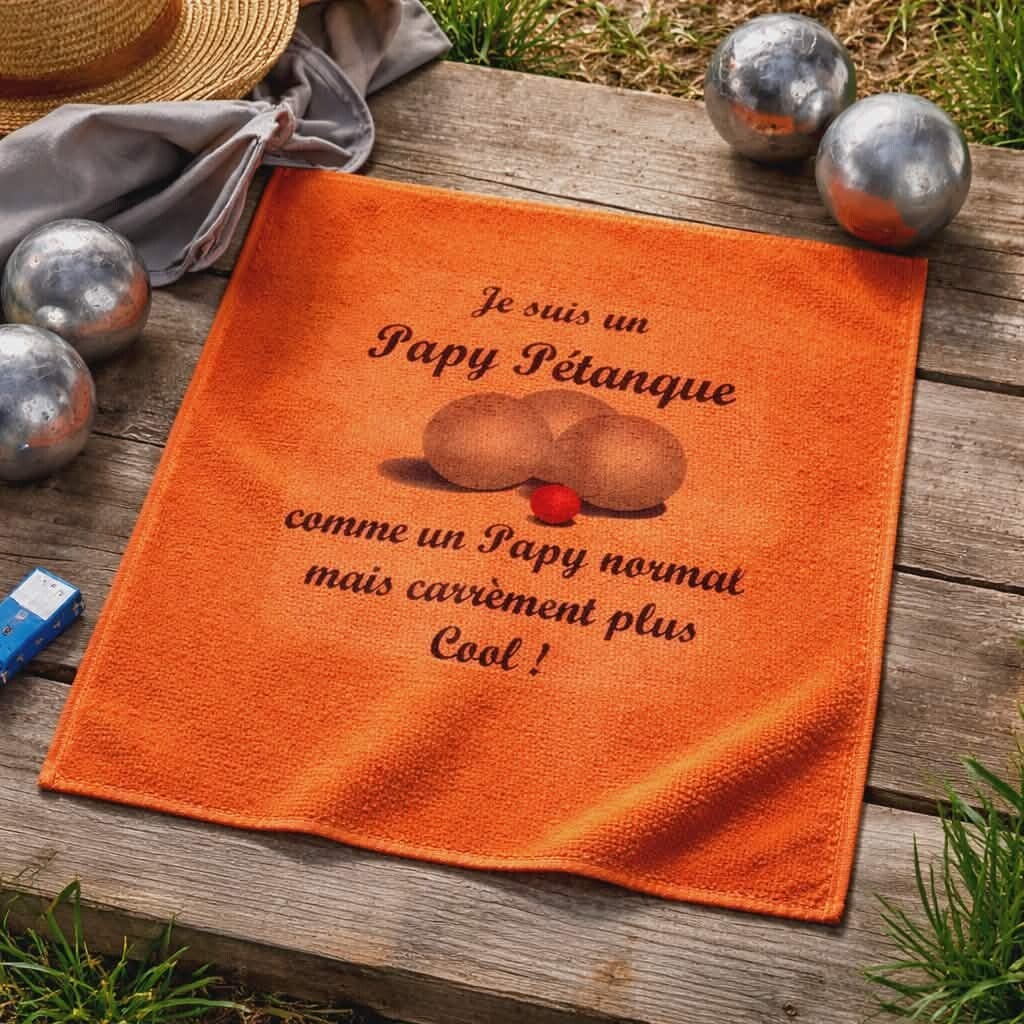 Chiffon personnalisé - Modèle triplette de boules avec cochonnet