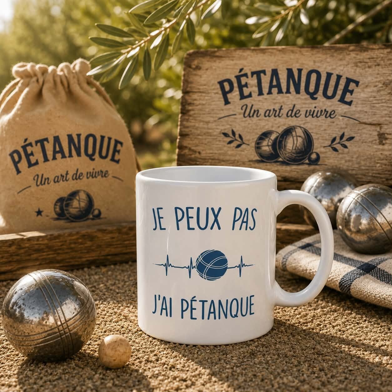 Mug personnalisé - Modèle boule avec rythme cardiaque