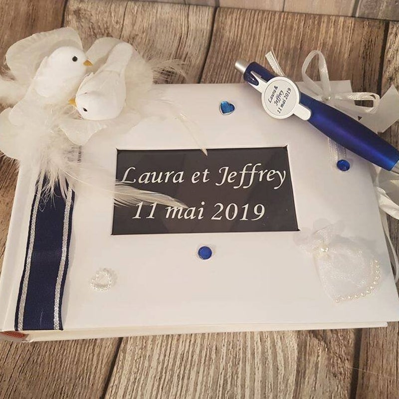 Thème colombe - Blanc/Bleu marine