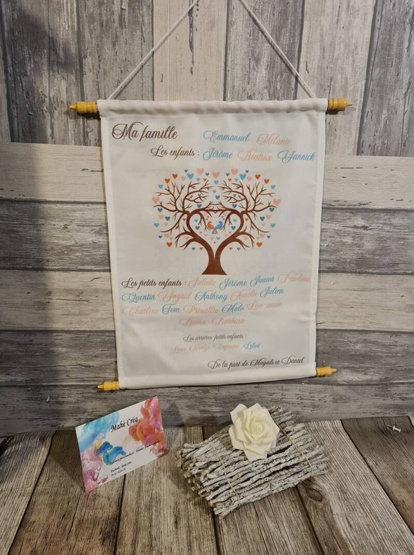 Panneau murale textile personnalisé - Modèle arbre de vie