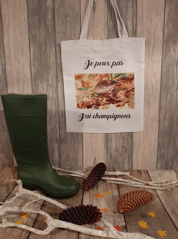 Tote bag personnalisé - Modèle champignons