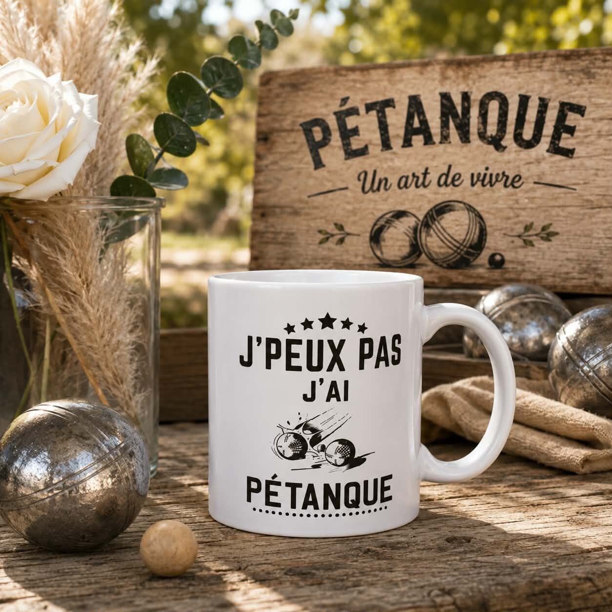 Mug personnalisé - Modèle tir de boules avec étoiles