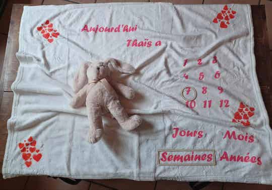 Couverture étape personnalisée - Modèle petits coeurs