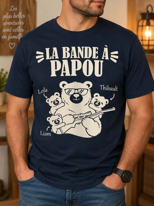 T-shirt homme personnalisé - Modèle ourson chasseur