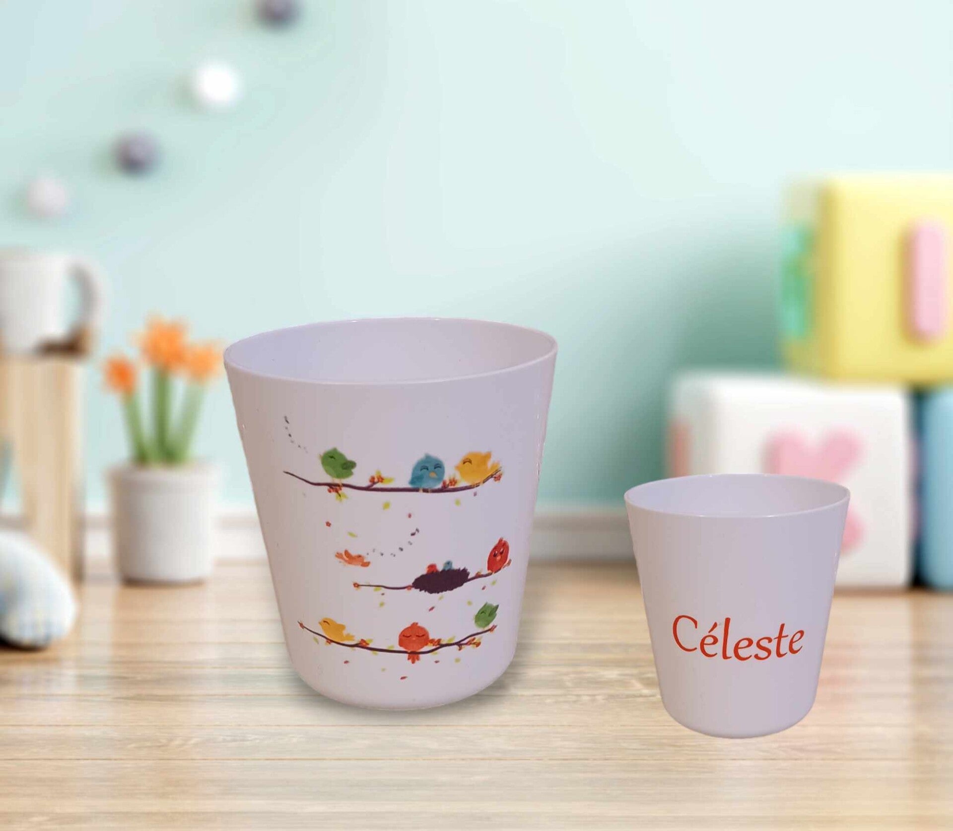 Gobelet polymère personnalisé - Modèle oiseau