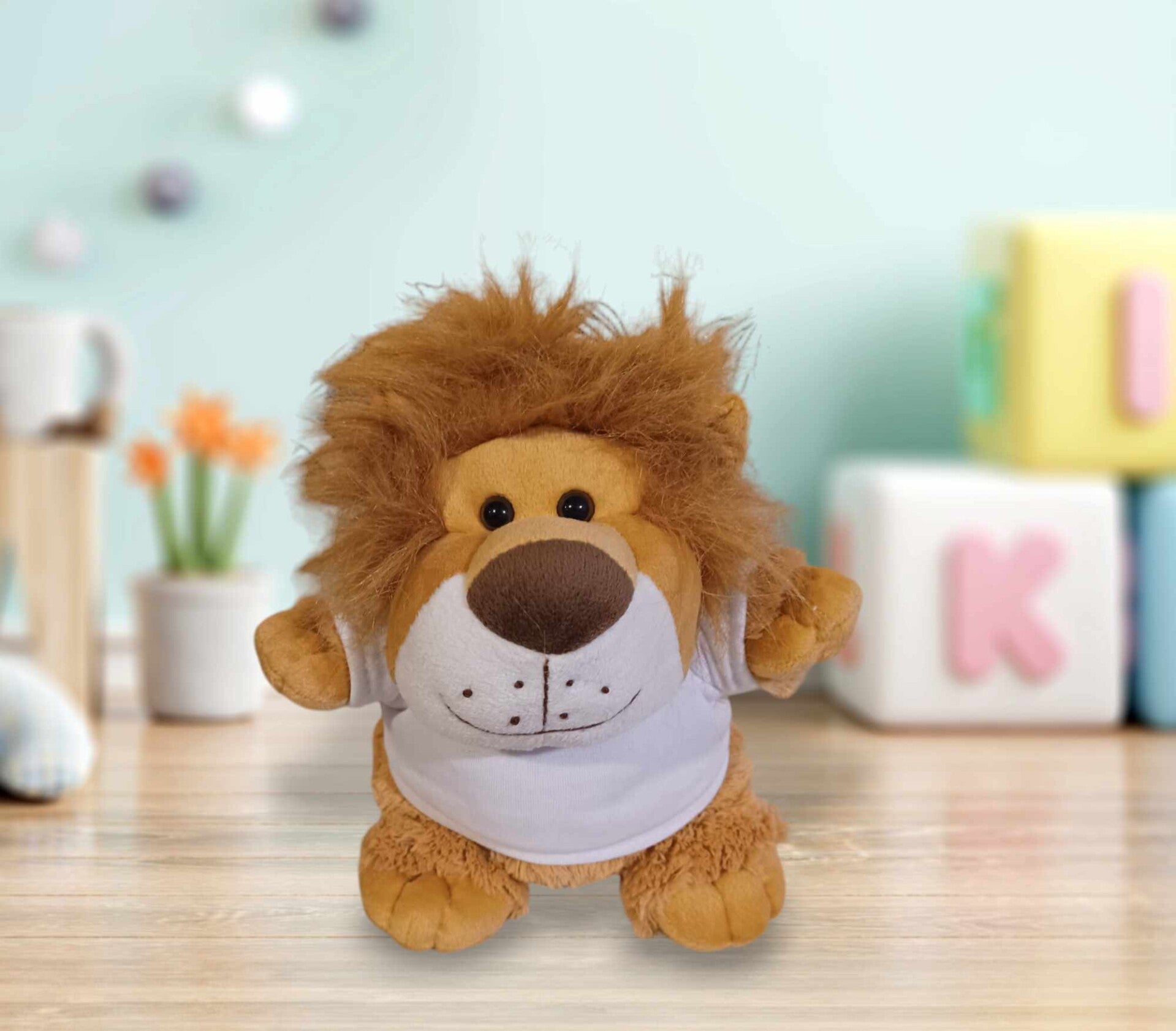 Peluche avec t-shirt personnalisé - Modèle lion 2