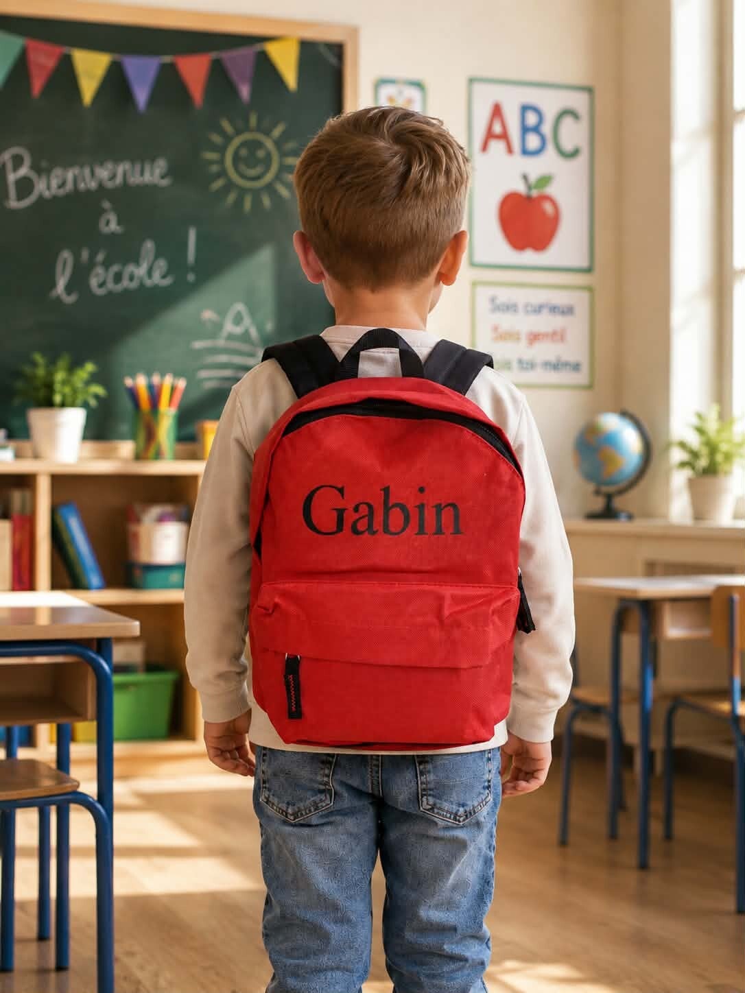 Sac à dos classique personnalisé - Modèle texte